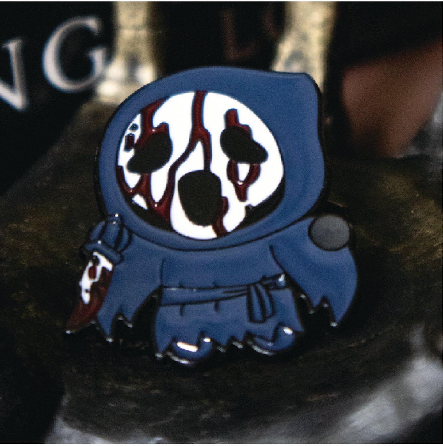 Ghostface Enamel Brooch Pin