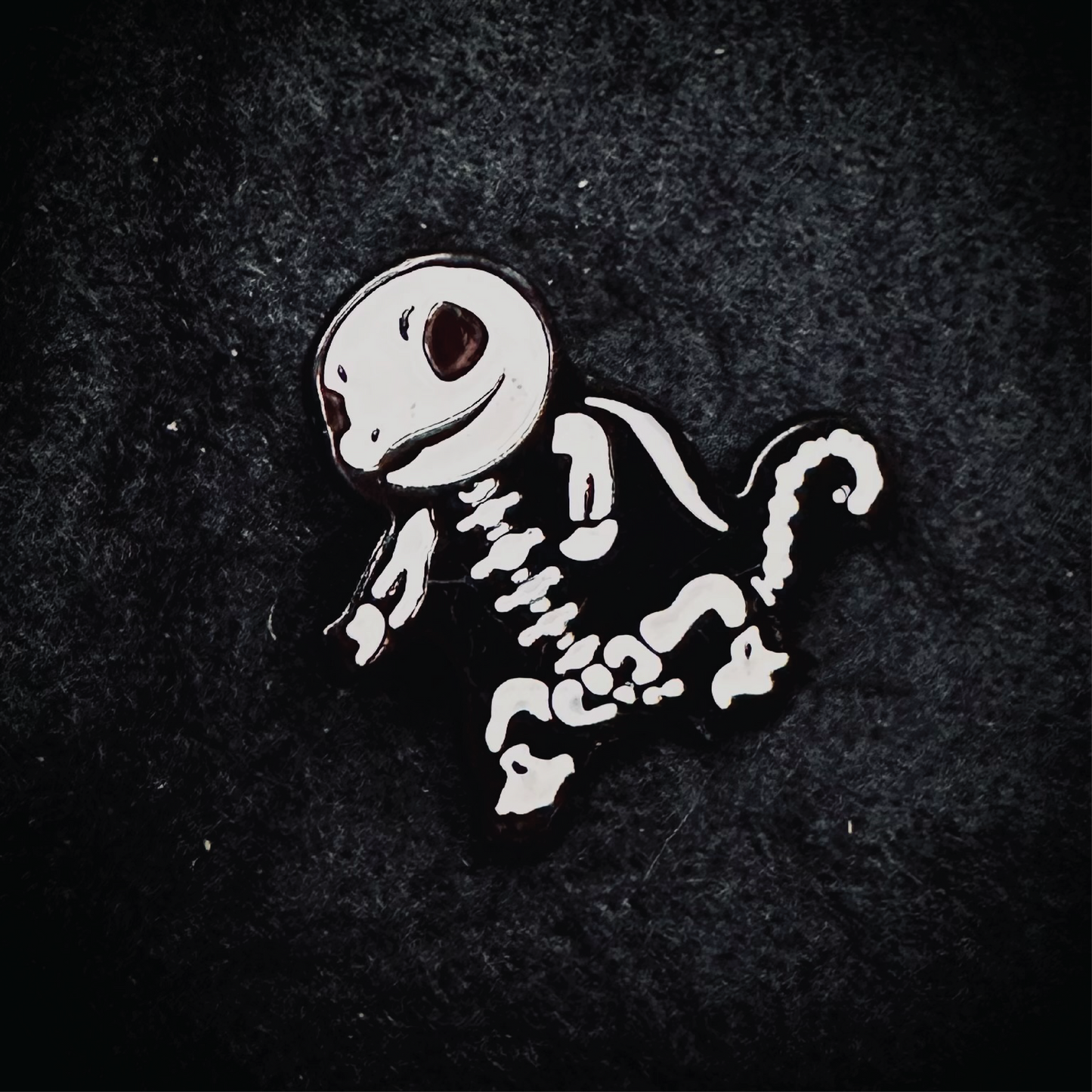 Squirtle Skeleton Bone Brooch Enamel Pin