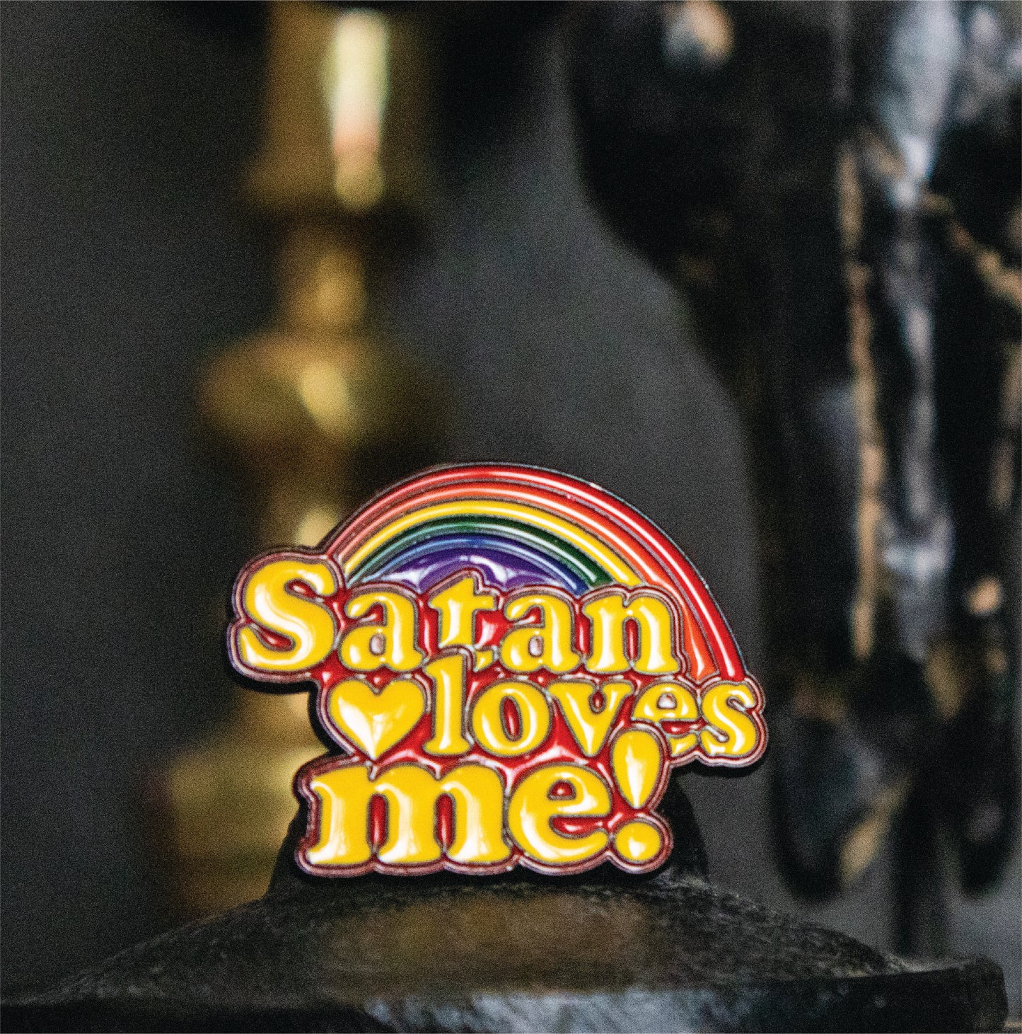 Satan Loves Me Brooch Enamel Pin