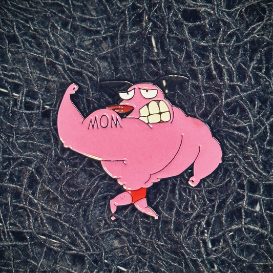 Courage The Cowardly Dog Muscle MOM Brooch Pin