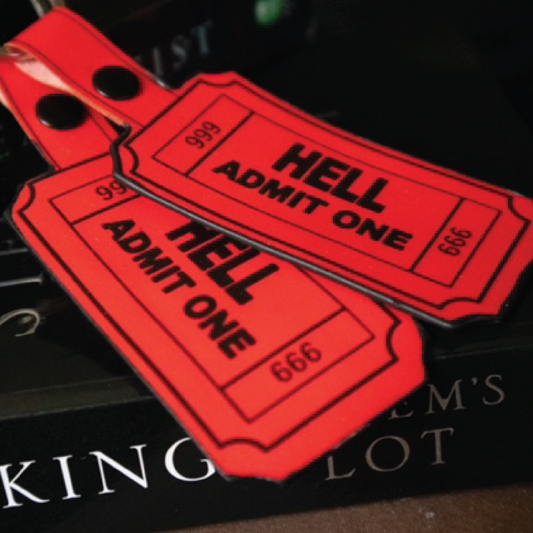 Hell Admit One Ticket Keychain Tag