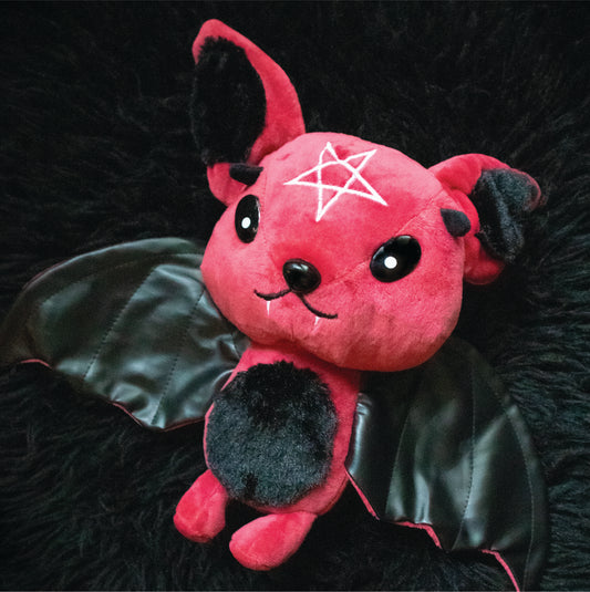Dark Series Red Pentagram Bat Plushie