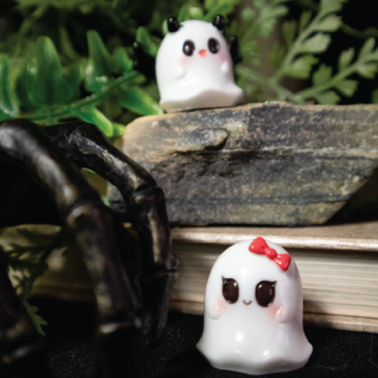 Cute Tiny Ghost Home / Car Decorations Set of 2
