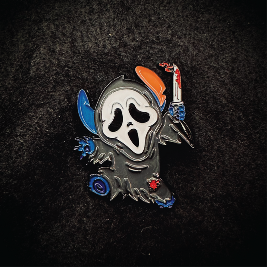 Ghostface Stitch Brooch Enamel Pin