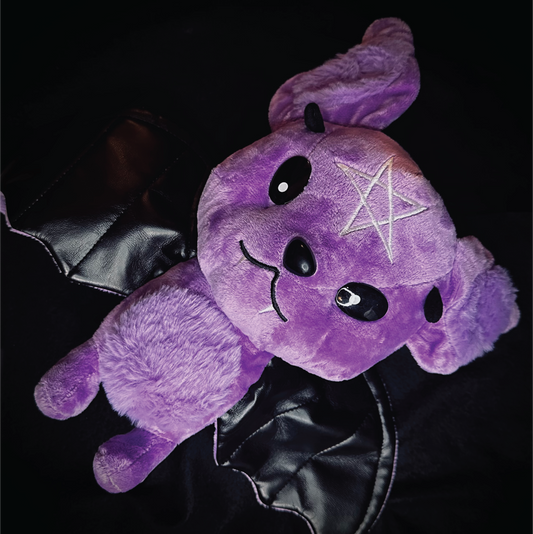 Dark Series Purple Pentagram Bat Plushie