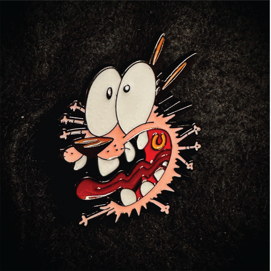 Courage The Cowardly Dog Scream Brooch Pin