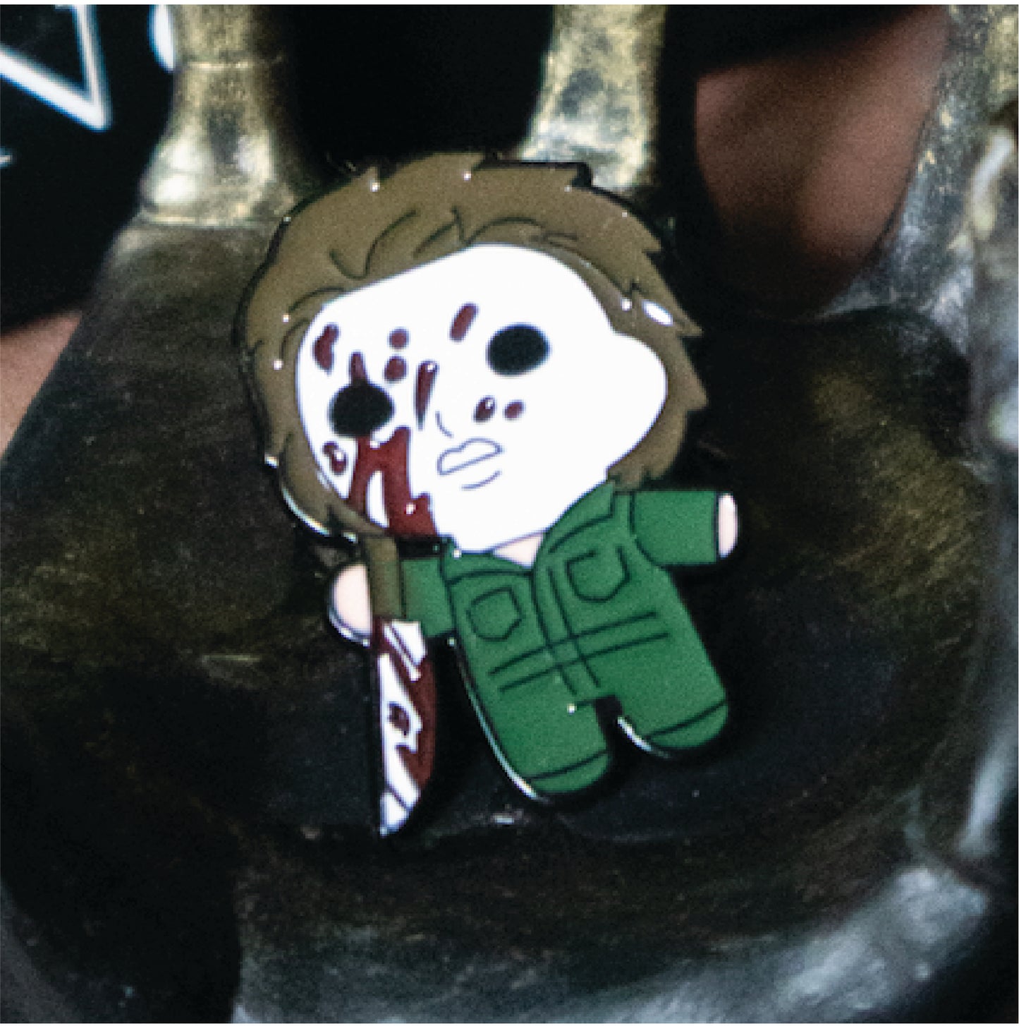 Michael Myers Enamel Brooch Pin