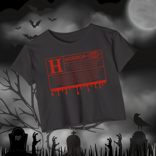 Horror Movie Rating Crop Top