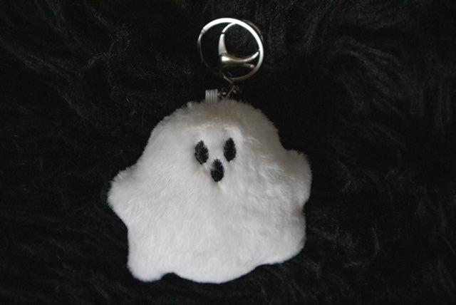 Fluffy Ghost Keychain