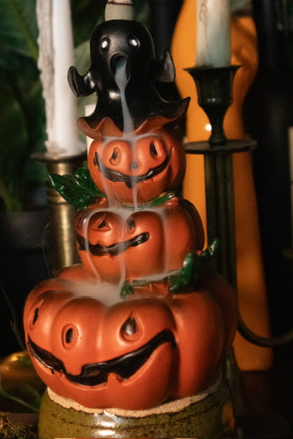 Ghost & Pumpkin Cone Incense Burner