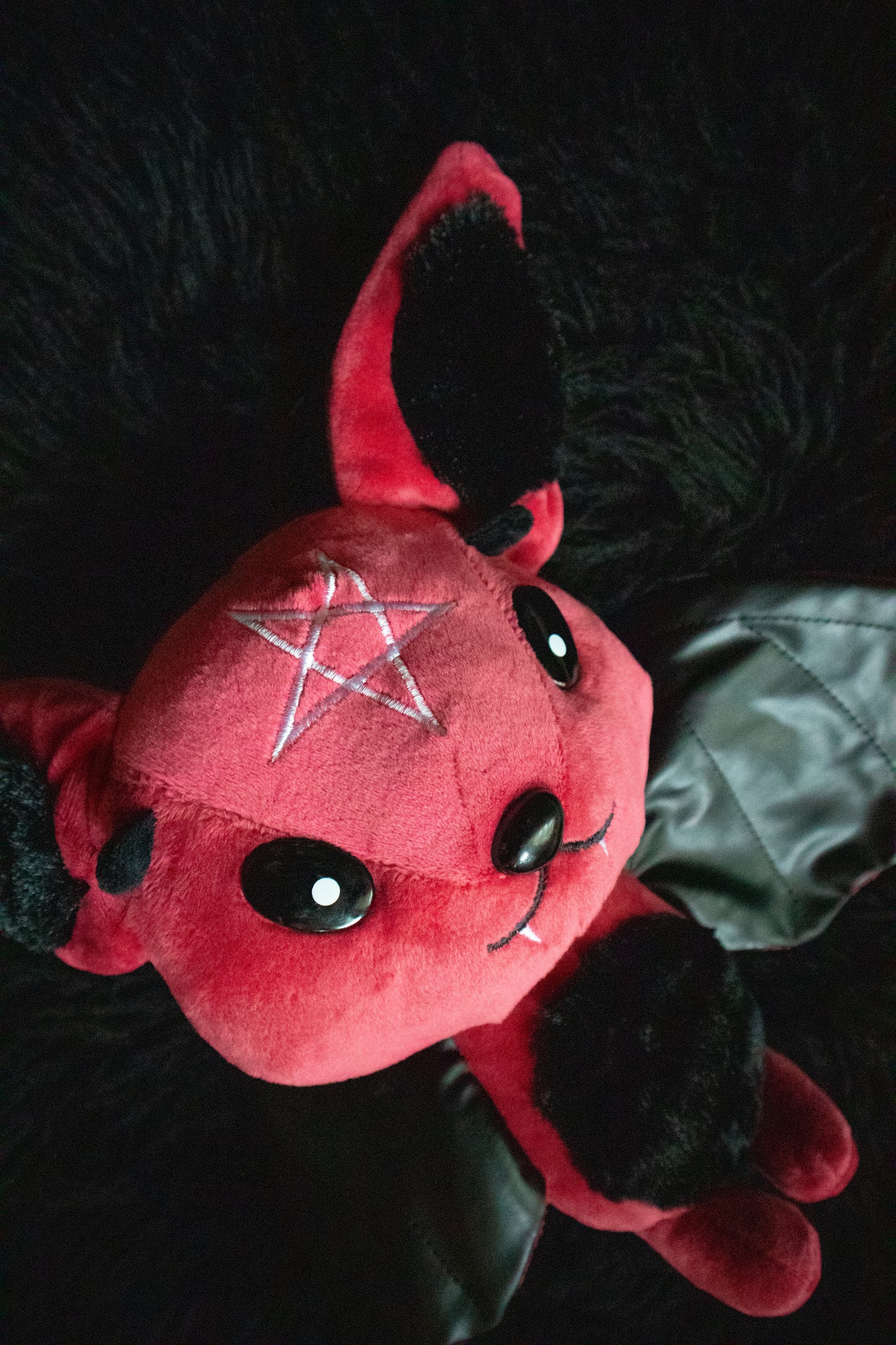 Dark Series Red Pentagram Bat Plushie