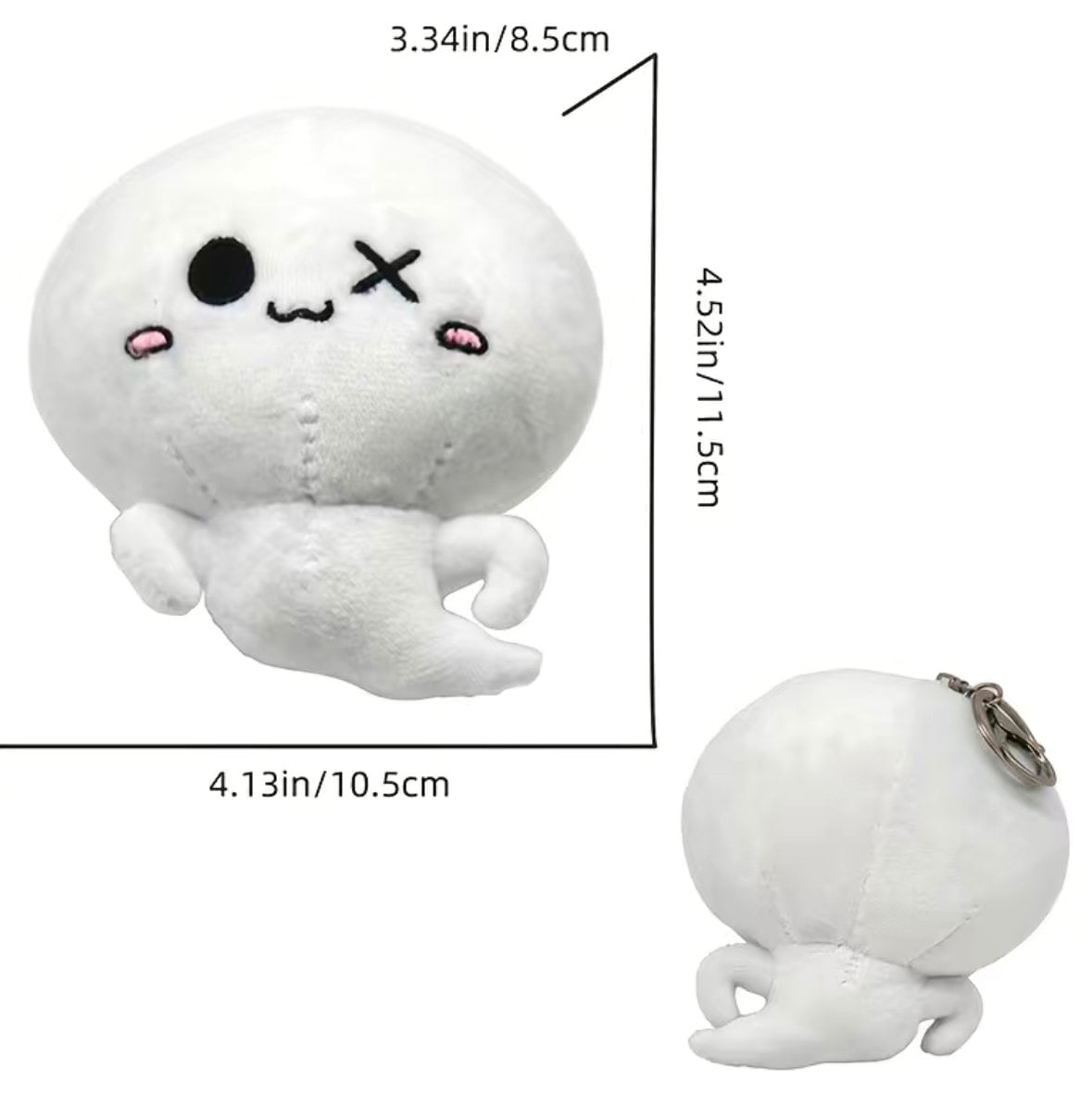 Cute Winking Ghost Keychain