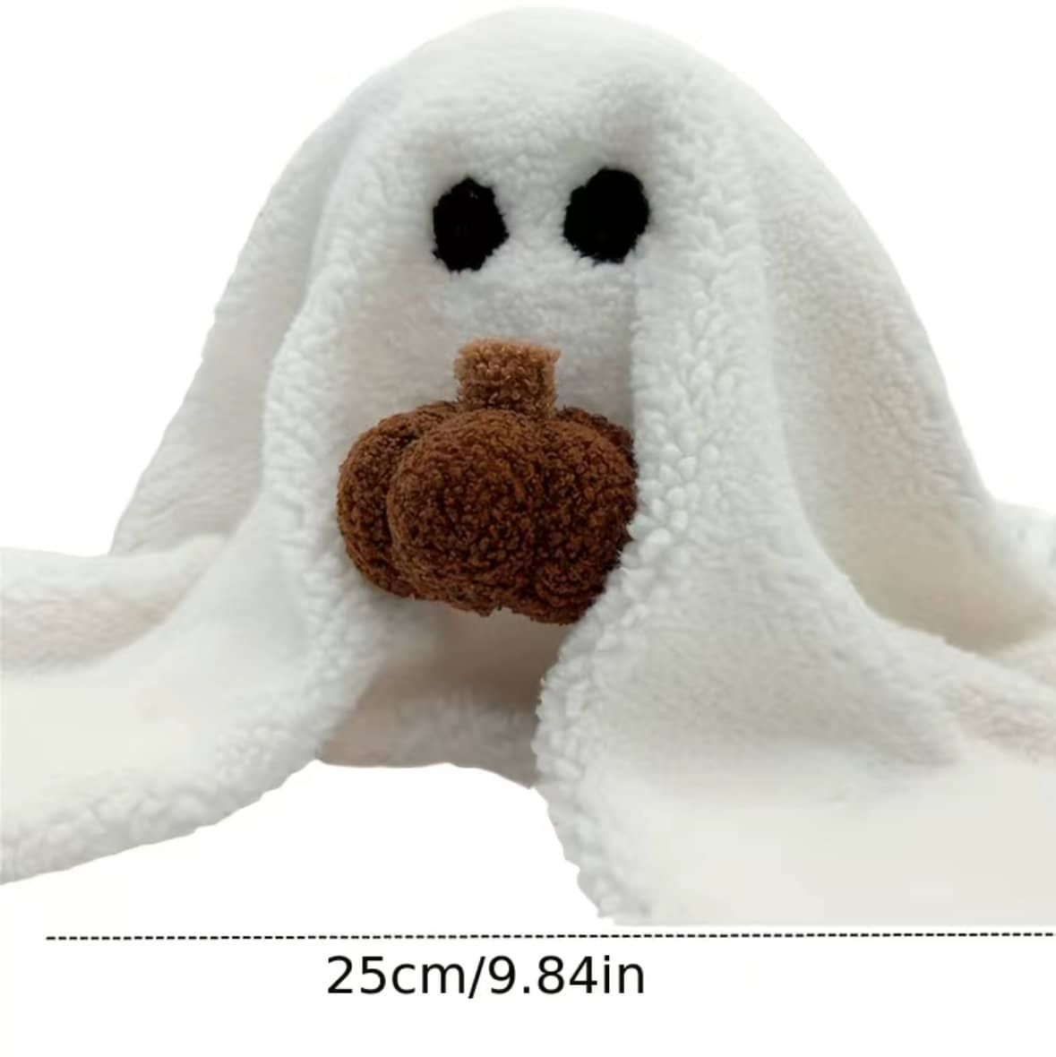 Round Ghost Halloween Decor Pillow