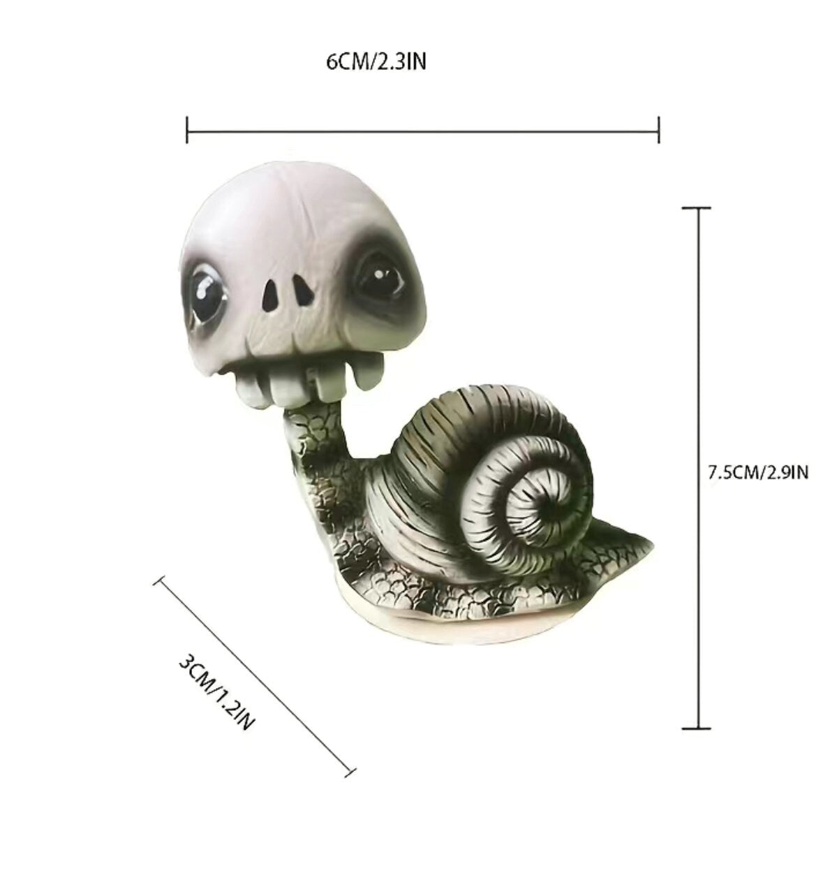 Skeleton Snail Resin Figurine